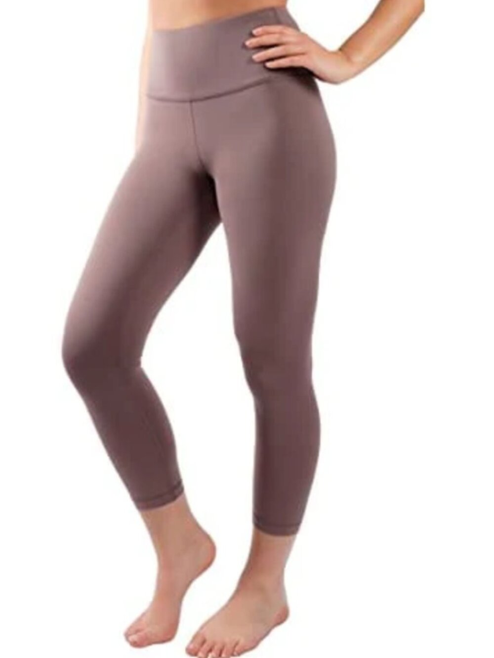 Yogalicious Luxe High Waist Ultra Soft Leggings Size Large Soft Taupe